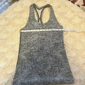 Lululemon Cool Racerback Nulu Tank black & white leopard *see description*